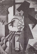 Clock by Lyubov Popova — shapes oil painting wall art, Cubo Futurism
