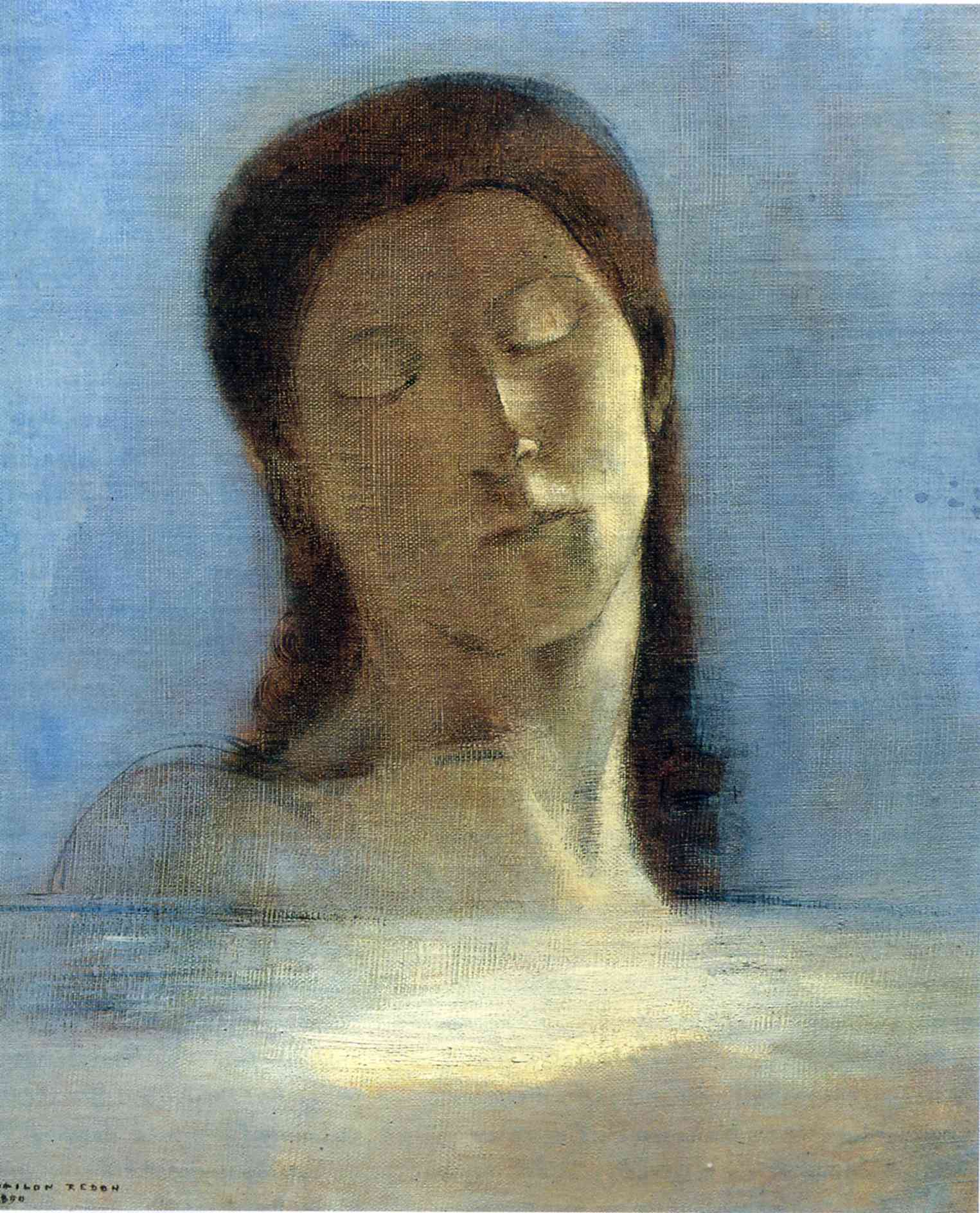 Closed Eyes - Odilon Redon