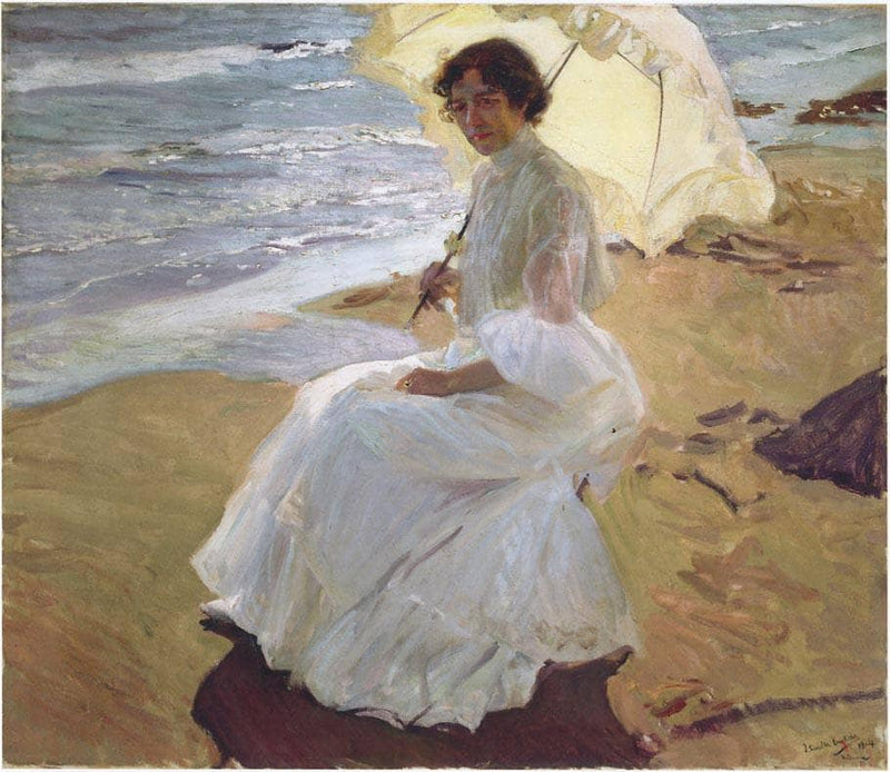 Clothilde at the Beach on gallery wrap