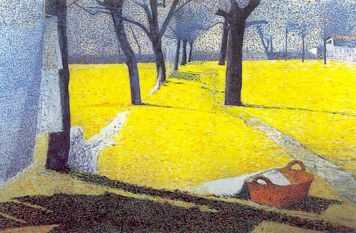 Cloths in the sun by Pellizza da Volpedo — hand-painted landscape oil painting reproduction on canvas