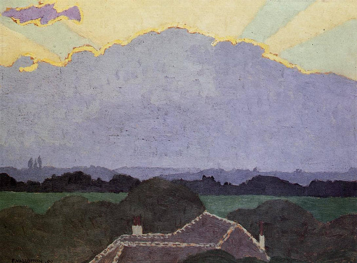 Cloud at Romanel by Felix Vallotton — hand-painted landscape oil painting reproduction on canvas