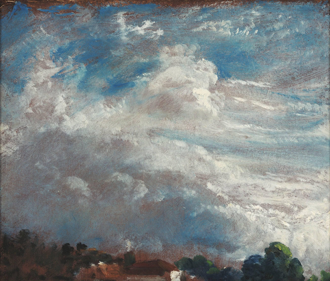 Cloud Study: Horizon of Trees by John Constable — hand-painted landscape oil painting reproduction on canvas