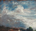 Cloud Study: Horizon of Trees by John Constable — rural oil painting wall art, Romanticism