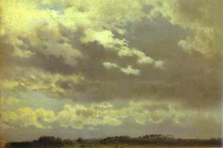 Clouds by Fyodor Vasilyev — hand-painted eco oil painting reproduction on canvas