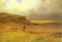 Clouds over Hills. Study by Fyodor Vasilyev — rural oil painting wall art, Realism