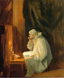 Clown Making Up by John French Sloan — male oil painting wall art, Realism