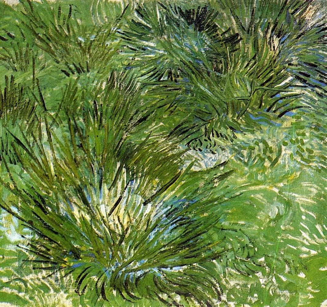 Clumps of Grass by Vincent van Gogh — hand-painted botanical oil painting reproduction on canvas