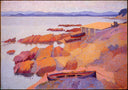 Coast Near Antibes by Henri-Edmond Cross — seascapes oil painting wall art, Pointillism