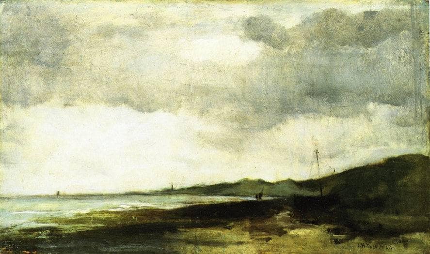 Coastal View by John Henry Twachtman — hand-painted landscape oil painting reproduction on canvas