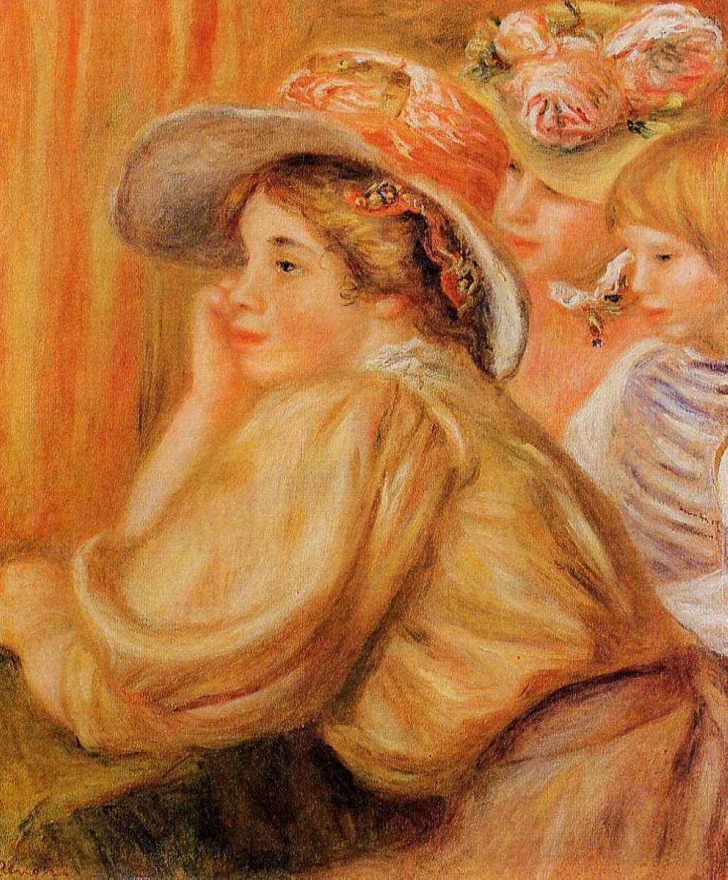 Coco and Two Servants - Pierre-Auguste Renoir