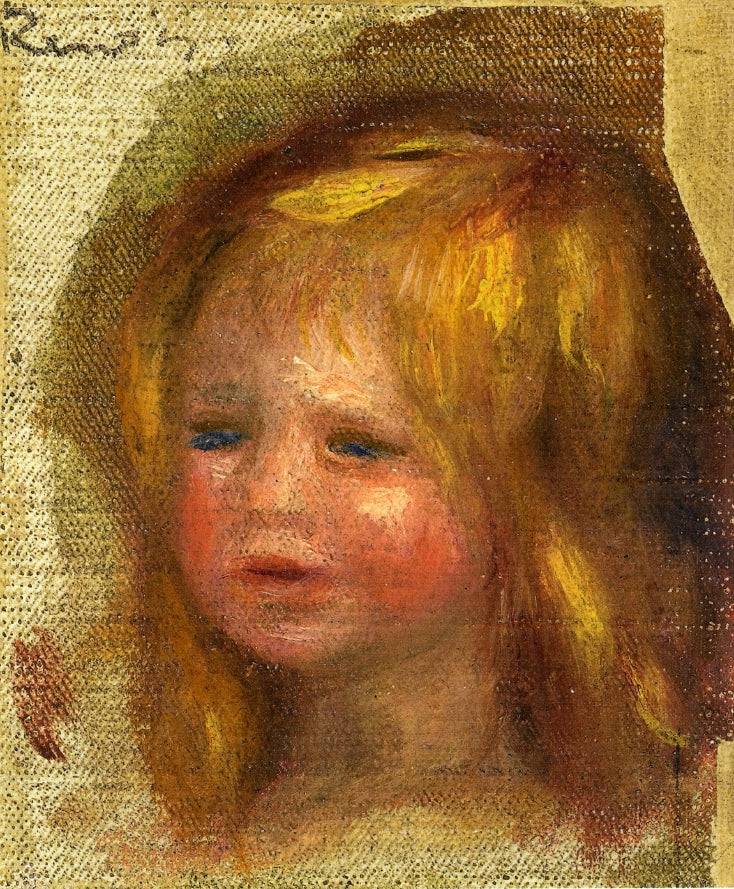 Coco s Head by Pierre-Auguste Renoir — hand-painted nude oil painting reproduction on canvas