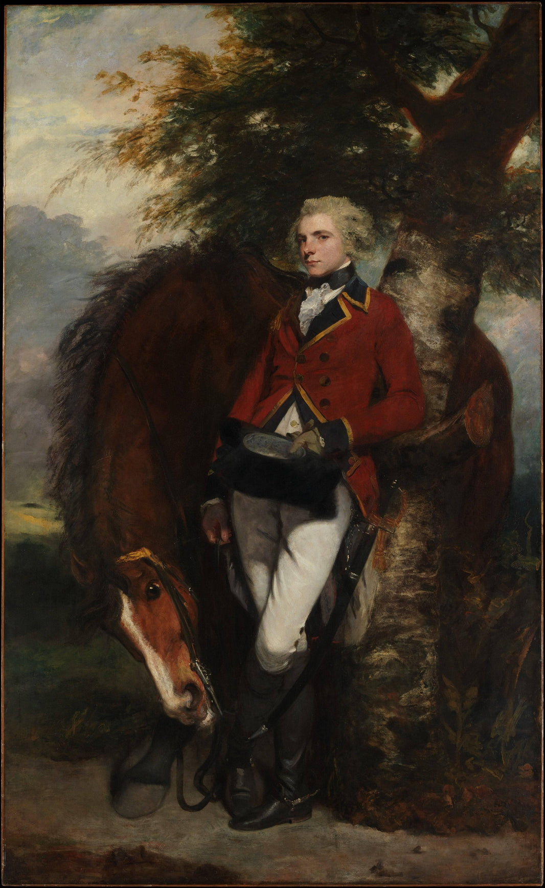 Colonel George K. H. Coussmaker, Grenadier Guards by Joshua Reynolds — hand-painted animal oil painting reproduction on canvas