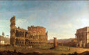 Colosseum and Arch of Constantine (Rome) by Bernardo Bellotto — hand-painted architectural oil painting reproduction on canvas
