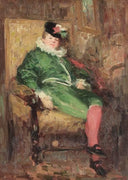 Columbine in Green by Nicolae Grigorescu — male oil painting wall art, Impressionism