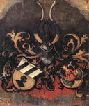 Combined Coat of Arms of the Tucher and Rieter Families by Albrecht Durer — hand-painted abstract oil painting reproduction on canvas