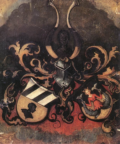 Combined Coat of Arms of the Tucher and Rieter Families in hallway