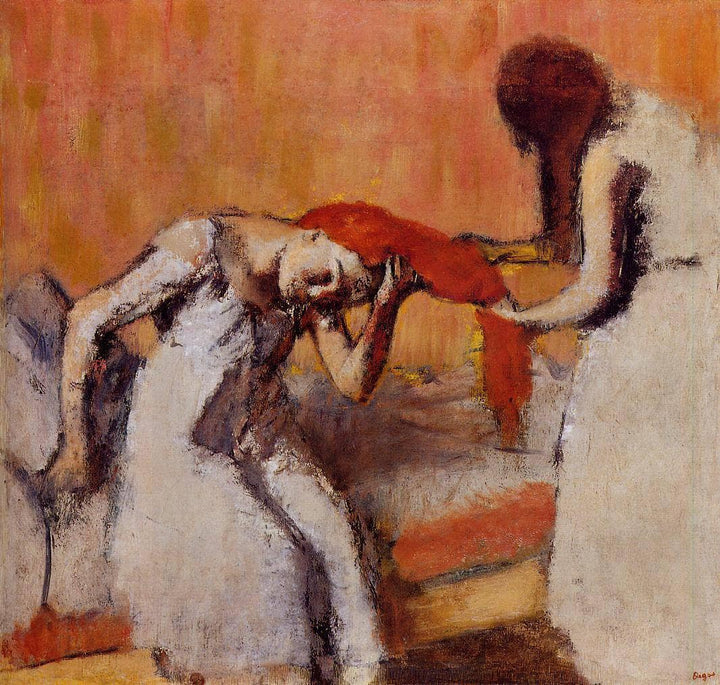Combing the Hair by Edgar Degas — hand-painted portrait oil painting reproduction on canvas