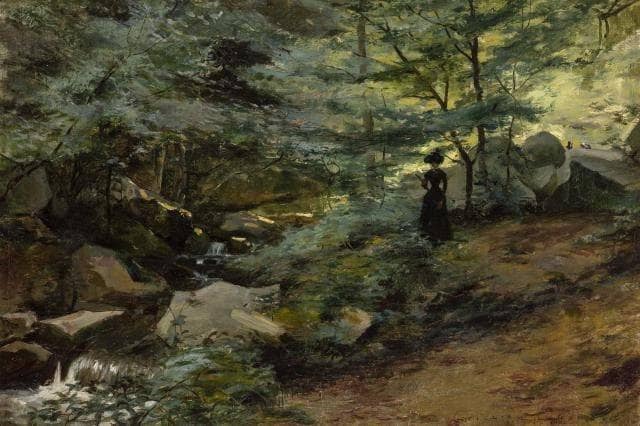 Coming Home in Mourning by William de Leftwich Dodge — hand-painted landscape oil painting reproduction on canvas