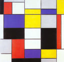 Composition A by Piet Mondrian — hand-painted abstract oil painting reproduction on canvas