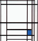 Composition with Blue by Piet Mondrian — hand-painted abstract oil painting reproduction on canvas