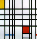Composition with Red, Yellow and Blue by Piet Mondrian — hand-painted abstract oil painting reproduction on canvas