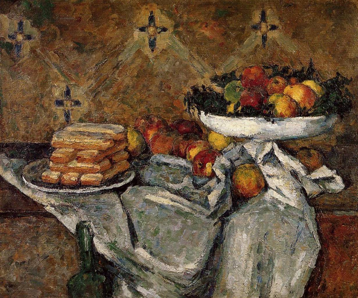 Compotier and Plate of Biscuits - Paul Cezanne