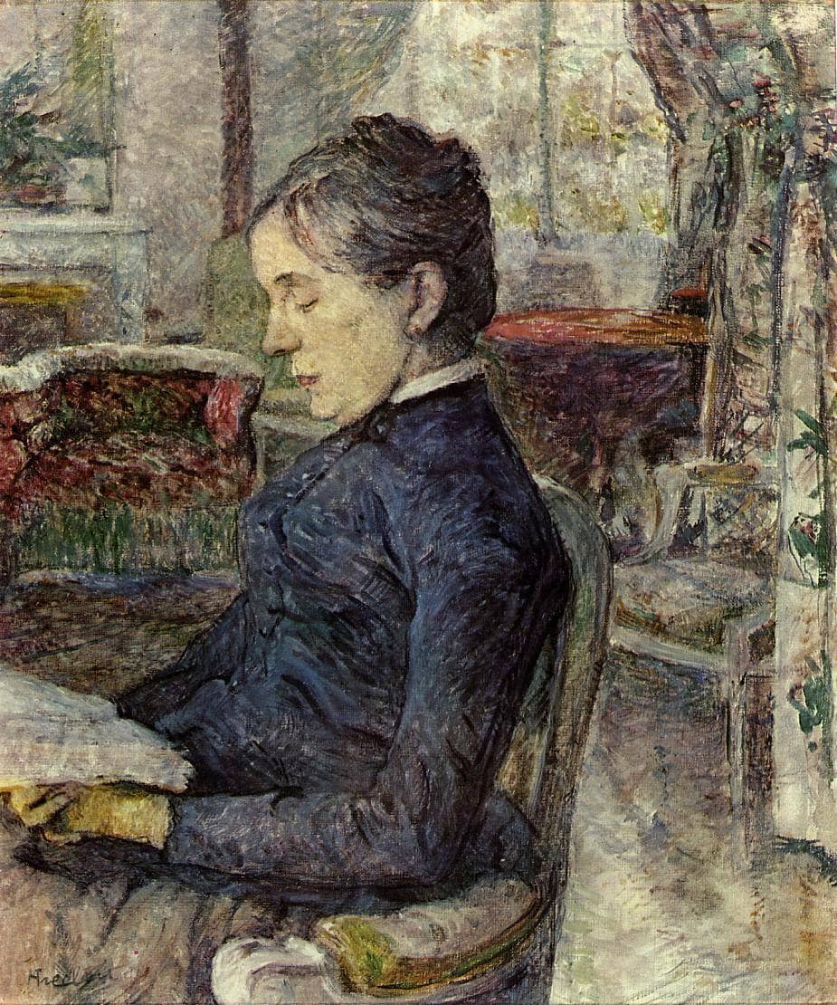 Comtesse by Henri de Toulouse-Lautrec — hand-painted portrait oil painting reproduction on canvas