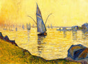 Concarneau (study) by Paul Signac — ships oil painting wall art, Neo Impressionism