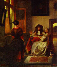 Concert by Pieter de Hooch — hand-painted portrait oil painting reproduction on canvas