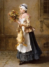 Congratulations by Ludwig Knaus — hand-painted portrait oil painting reproduction on canvas