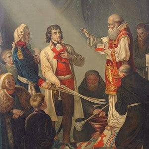 Consecration of the Sabres of Tadeusz KoÅciuszko and Józef Wodzicki in Kraków in 1794