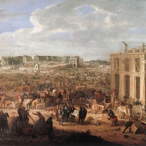 Construction of the Château De Versailles by Adam van der Meulen — Oil Painting Reproduction