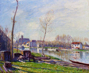 Construction Site at Matrat, Moret sur Loing - Alfred Sisley