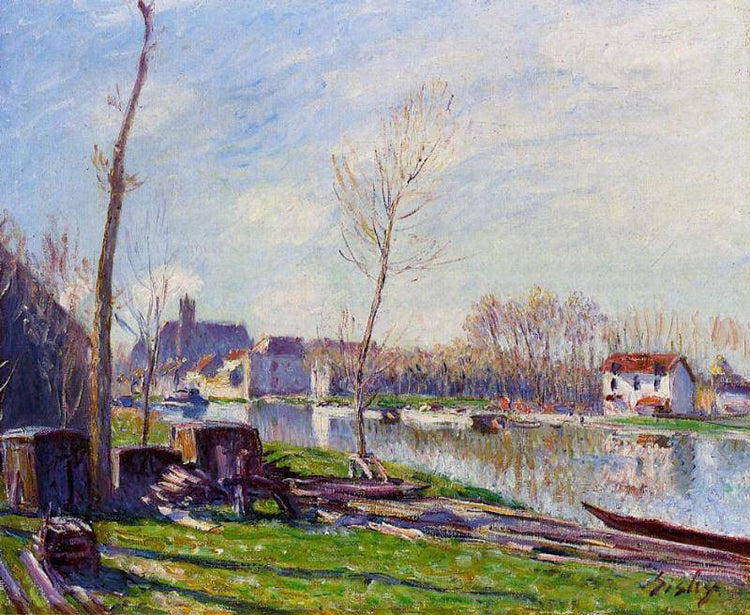 Construction Site at Matrat, Moret sur Loing - Alfred Sisley