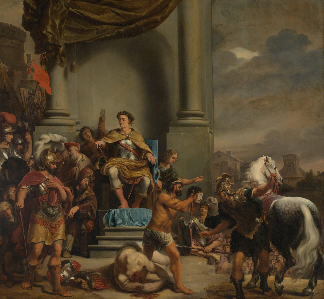 Consul Titus Manlius Torquatus Orders the Beheading of His Son by Ferdinand Bol — hand-painted cultural oil painting reproduction on canvas