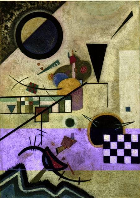 Contrasting sounds by Wassily Kandinsky — hand-painted abstract oil painting reproduction on canvas