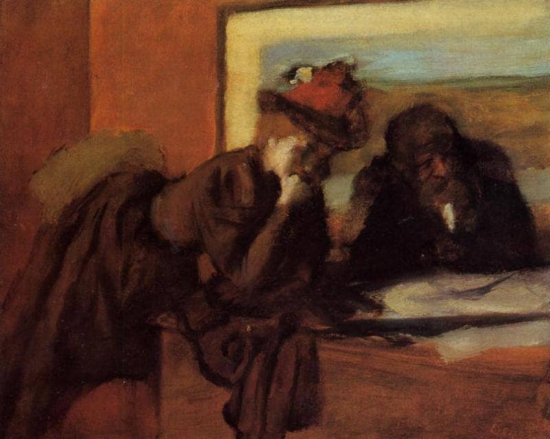 Conversation by Edgar Degas — hand-painted portrait oil painting reproduction on canvas