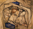 Conversion by Egon Schiele — hand-painted abstract oil painting reproduction on canvas