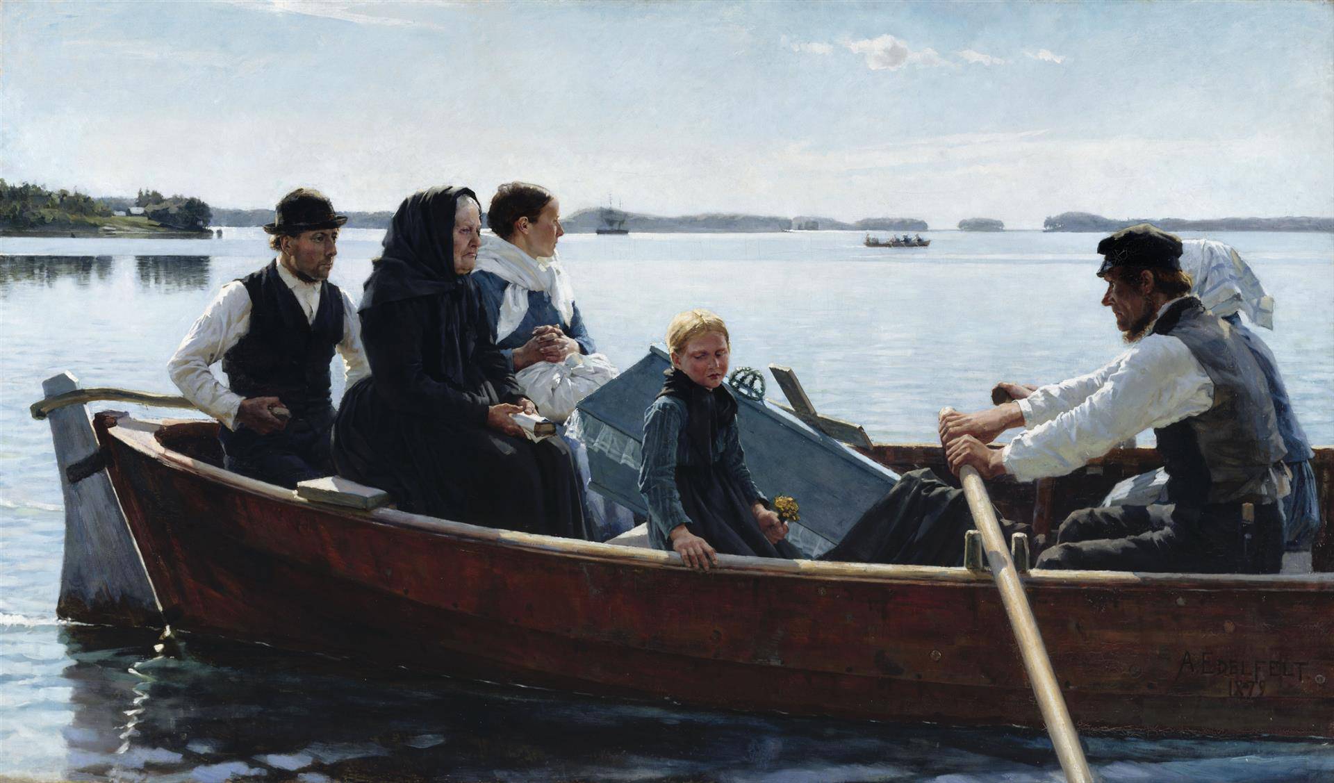 Conveying the Child's Coffin - Albert Edelfelt