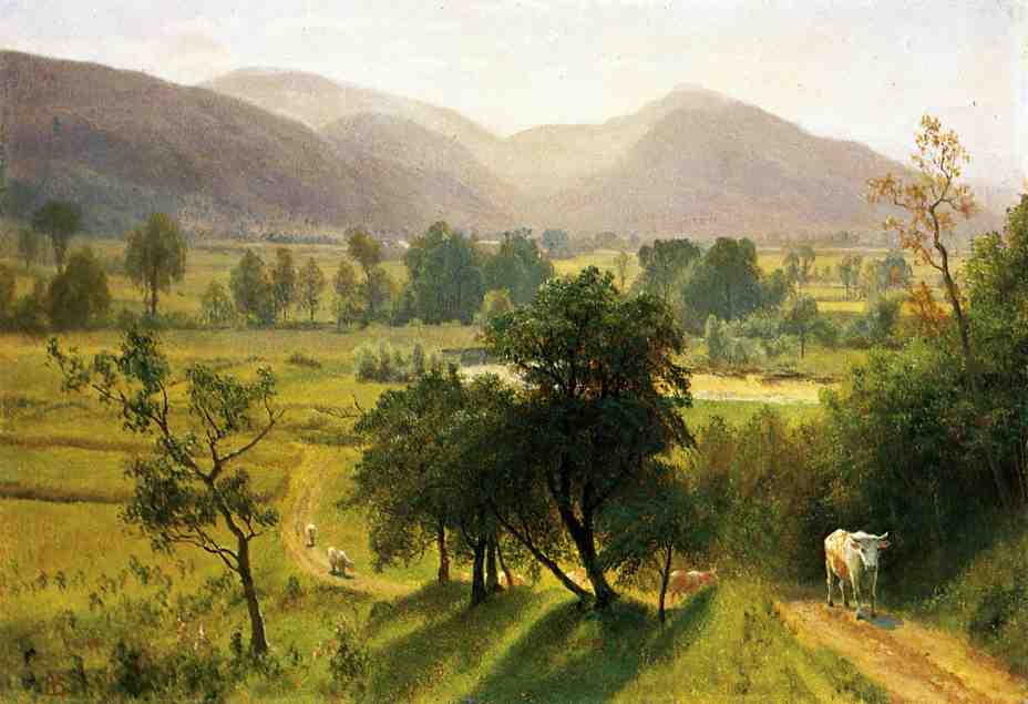 Conway Valley, New Hampshire by Albert Bierstadt — hand-painted animal oil painting reproduction on canvas