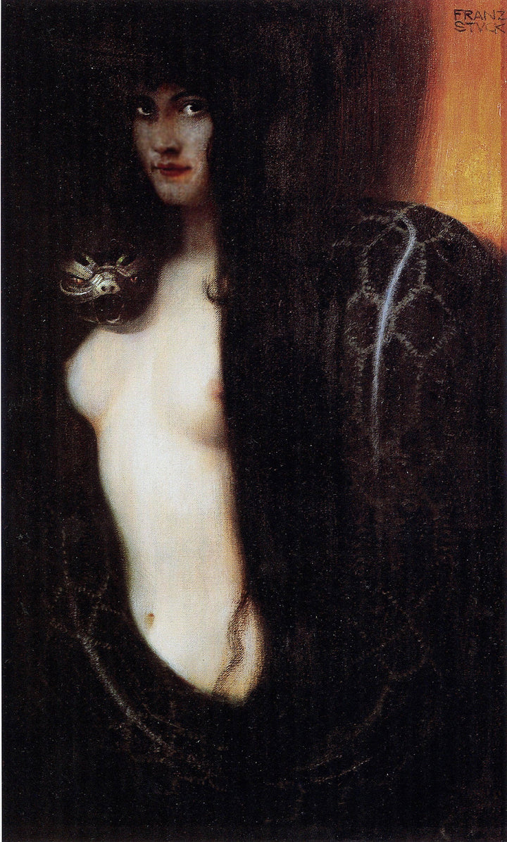 The Sin by Franz Stuck — hand-painted portrait oil painting reproduction on canvas