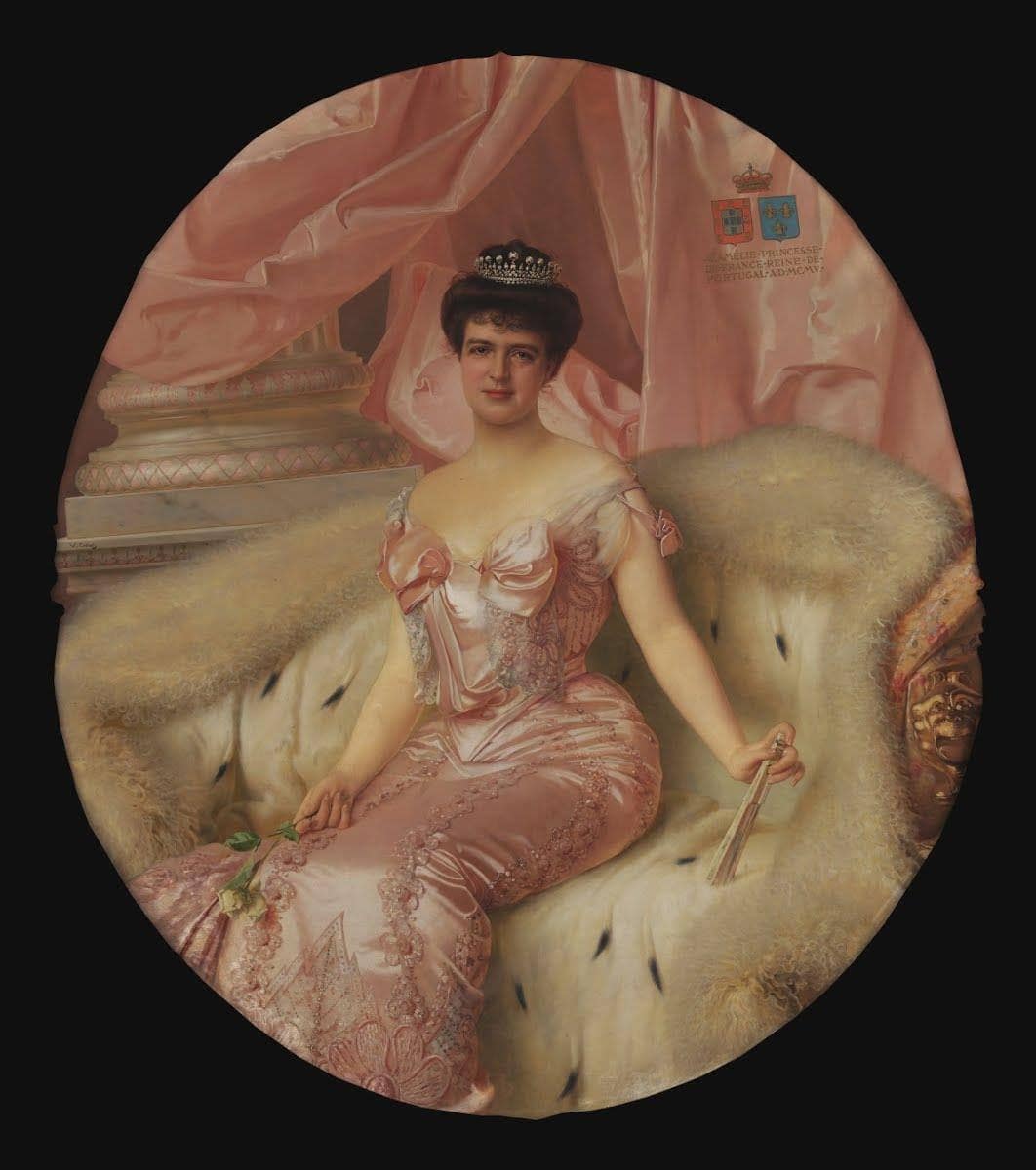 Portrait of Amélie d'Orléans by Vittorio Matteo Corcos — hand-painted portrait oil painting reproduction on canvas
