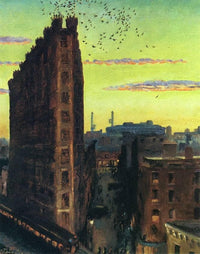 Cornelia Street by John French Sloan — hand-painted architectural oil painting reproduction on canvas