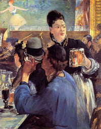 Corner of a Cafe-Concert by Edouard Manet — hand-painted portrait oil painting reproduction on canvas