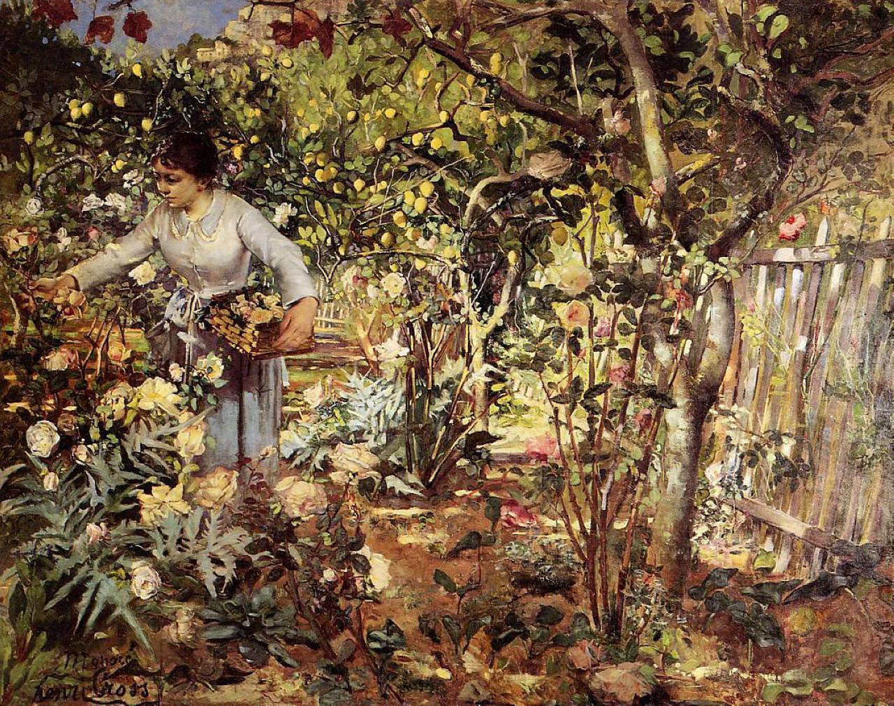 Corner of the Garden in Monaco - Henri-Edmond Cross