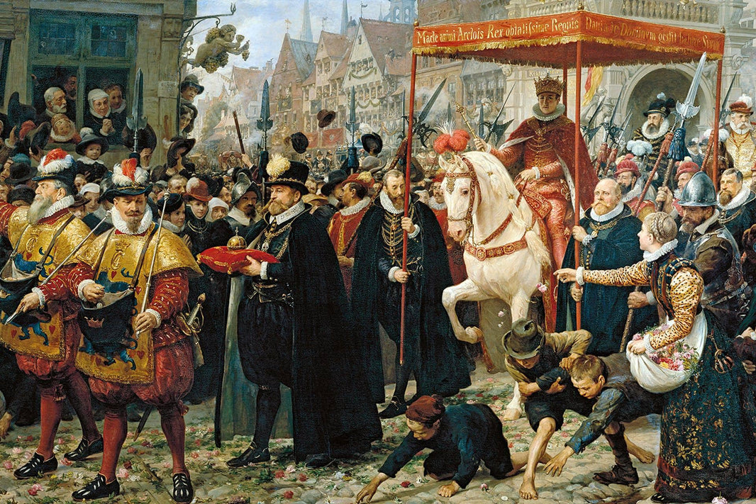 Coronation of Christian IV in 1596 by Otto Bache — hand-painted portrait oil painting reproduction on canvas