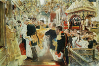 Coronation of the Emperor Nicholas II in The Uspensky Cathedral by Valentin Serov — hand-painted cultural oil painting reproduction on canvas