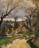 Cottages of Auvers by Paul Cezanne — rural oil painting wall art, Impressionism