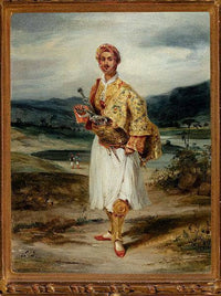 Count Demetrius de Palatiano in Suliot Costume by Eugene Delacroix — hand-painted portrait oil painting reproduction on canvas