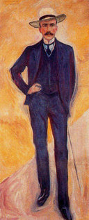 Count Harry Kessler by Edvard Munch, male oil painting wall art, Expressionism
